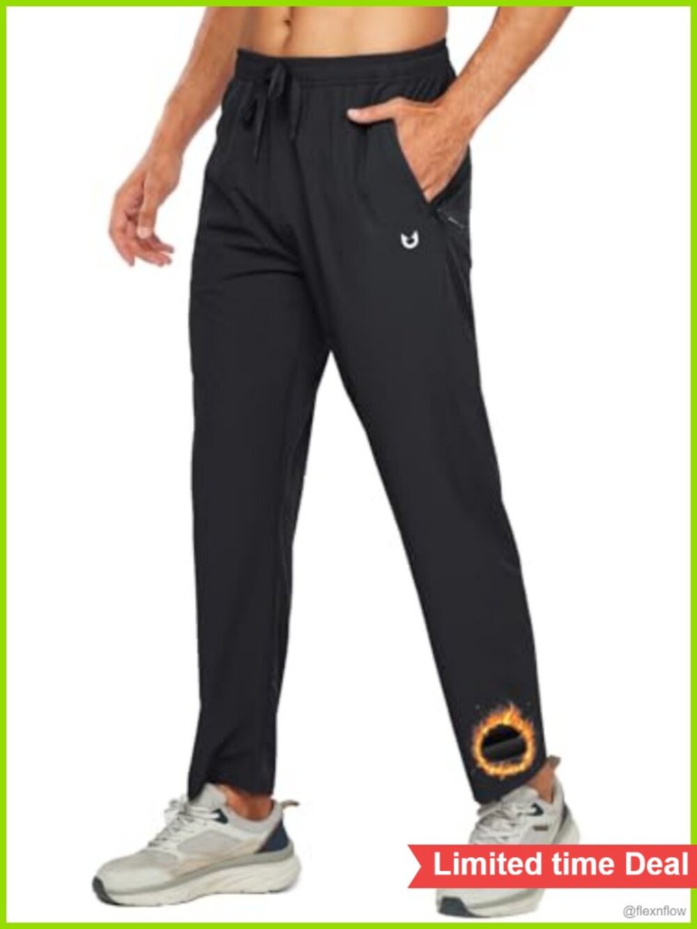 Men's Fleece Lined Sweatpants Winter Warm Straight Leg Athletic Joggers